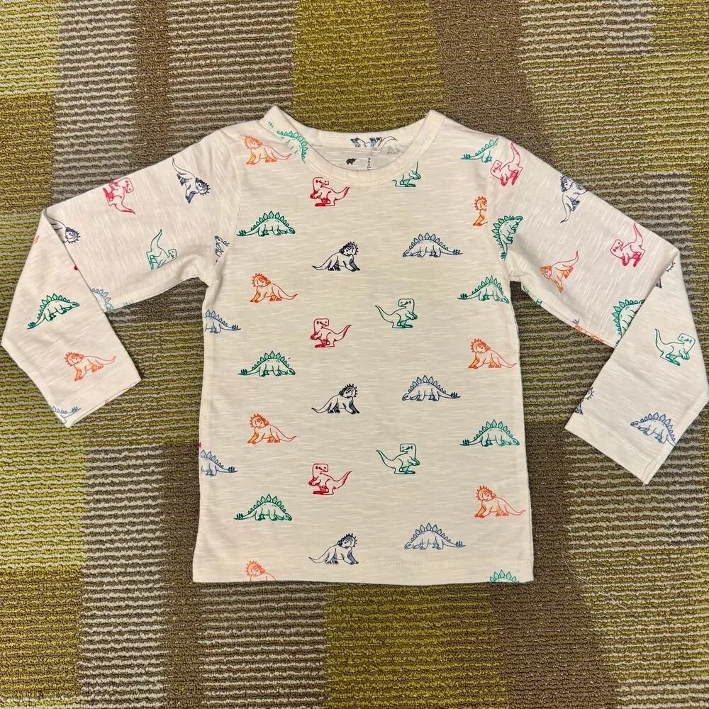 Rainbow Dinosaurs Set Shirt Jogger Sweapants Organic Cotton Monica + Andy Size 5